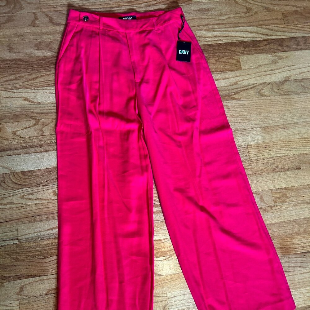 DKNY Fuchsia Wide-Leg Slacks – Size 12